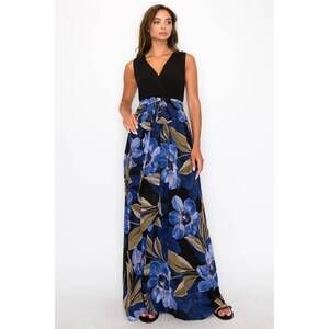 NEW HYFVE flower maxi dress in navy